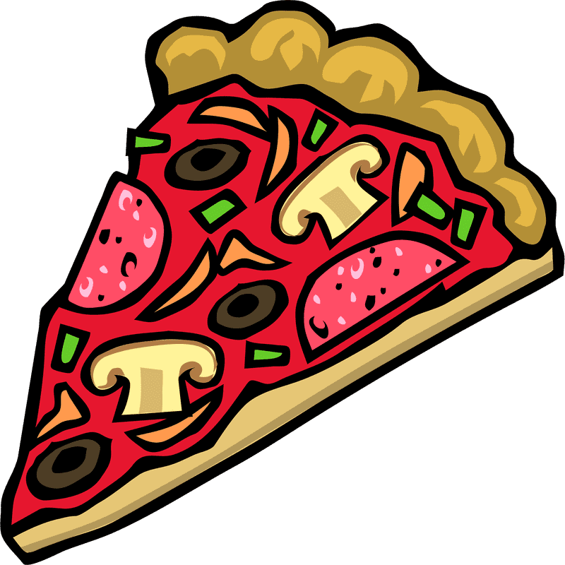 Delicious Veggie Loaded Pizza Slice PNG