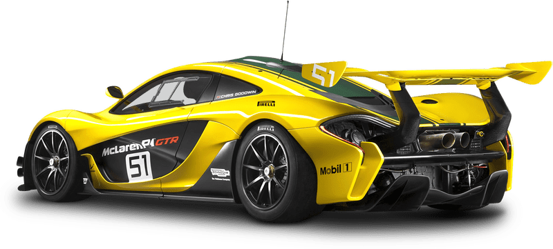 Dynamic Yellow Racing Car Fusion PNG