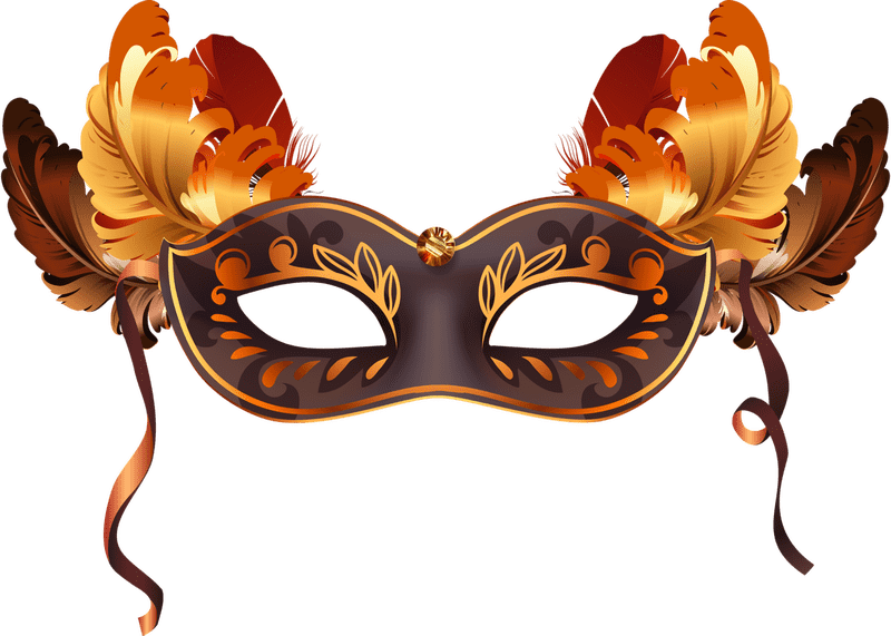 Artistic Welding Mask with Feather Details PNG