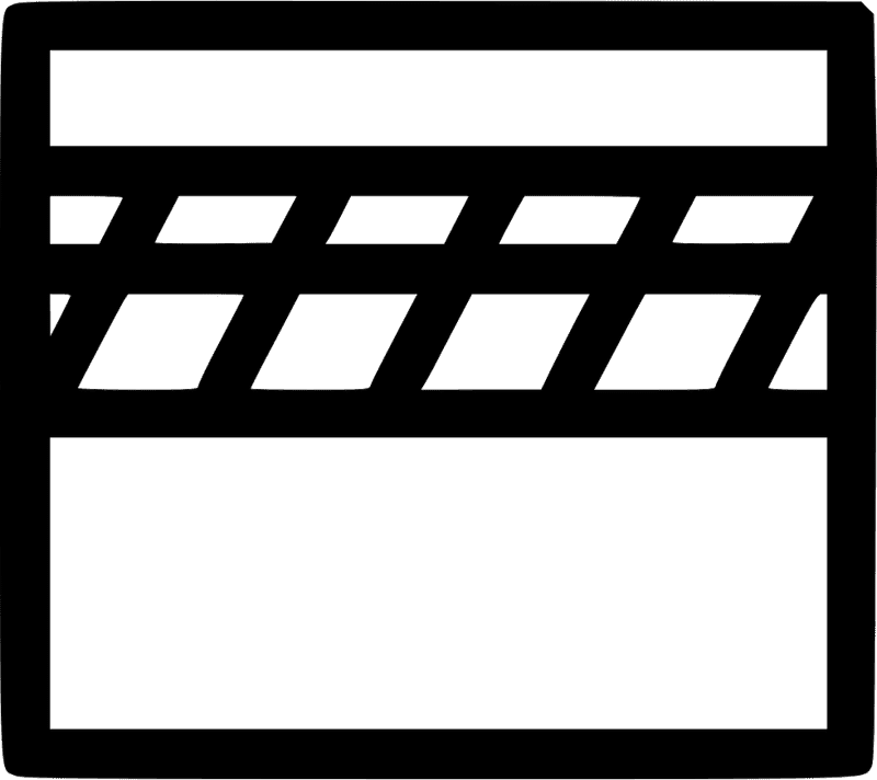 Classic Movie Clapperboard for Film Production PNG