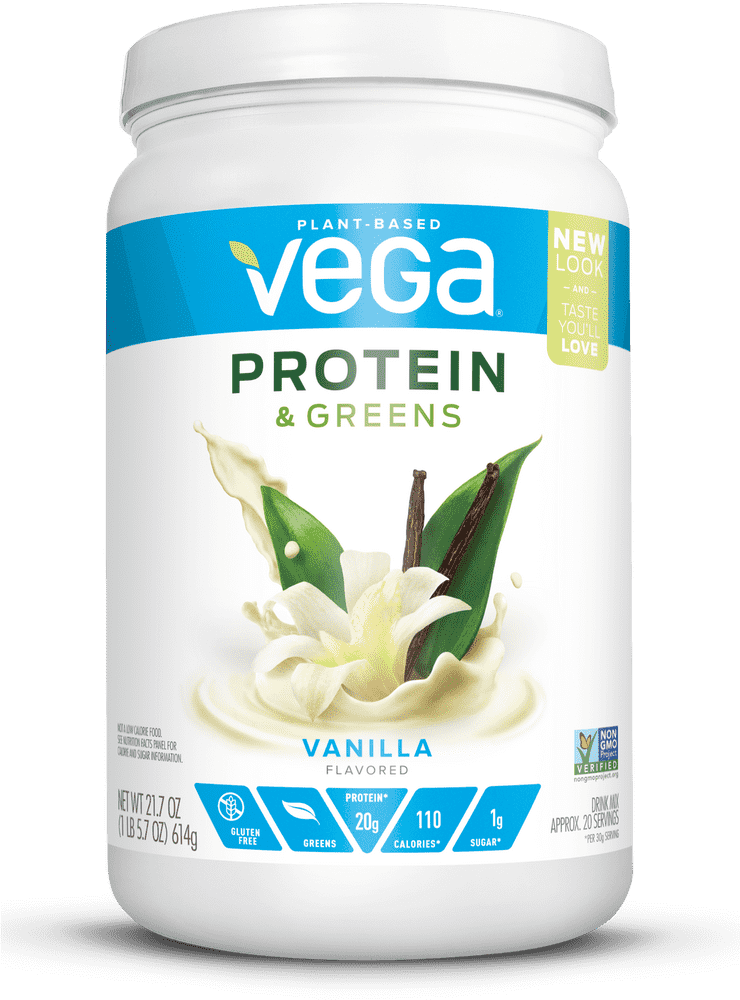 Vega Vanilla Protein Shaker with Greens PNG