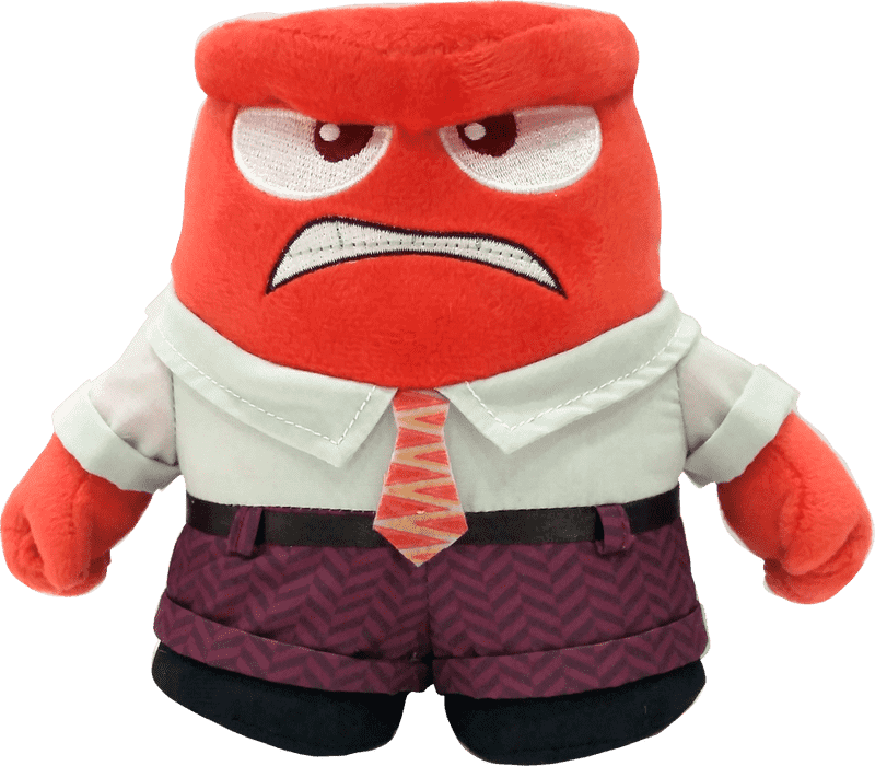 Angry Plush Toy of Emotion Character PNG