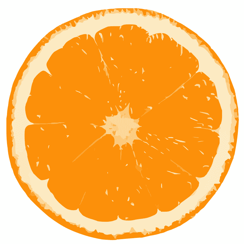 Bright Tangerine Delight Slice PNG