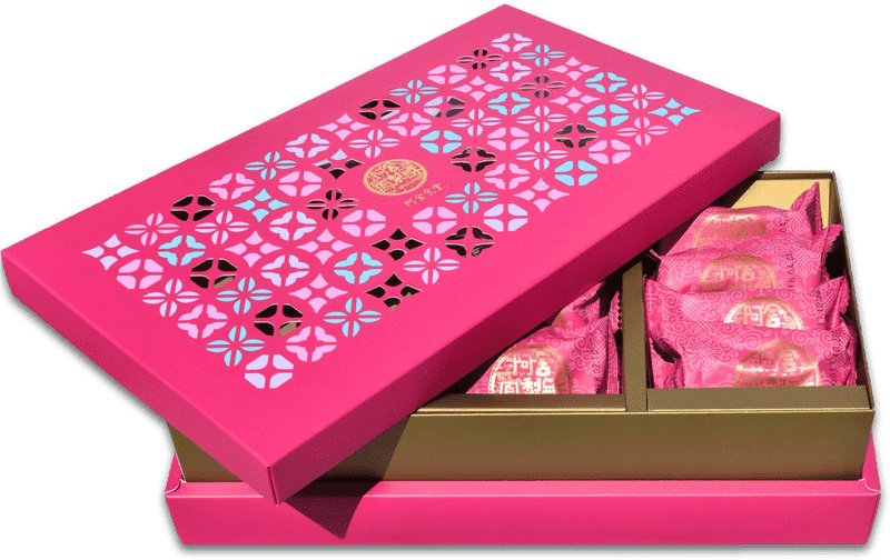 Elegant Pink Floral Gift Box Delight PNG