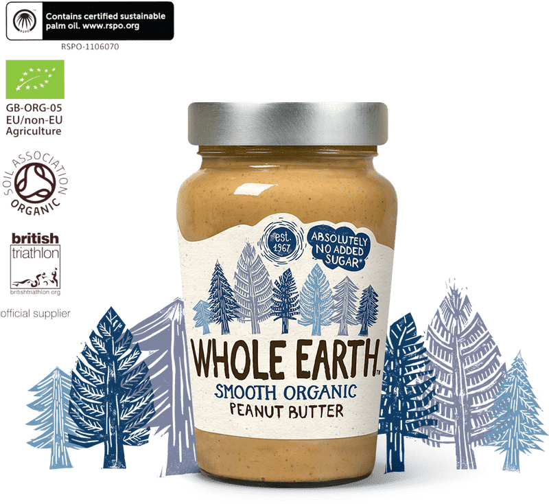Whole Earth Smooth Organic Peanut Butter Jar PNG