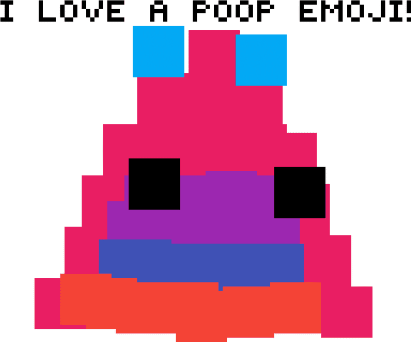 Colorful Poop Monster Delight PNG