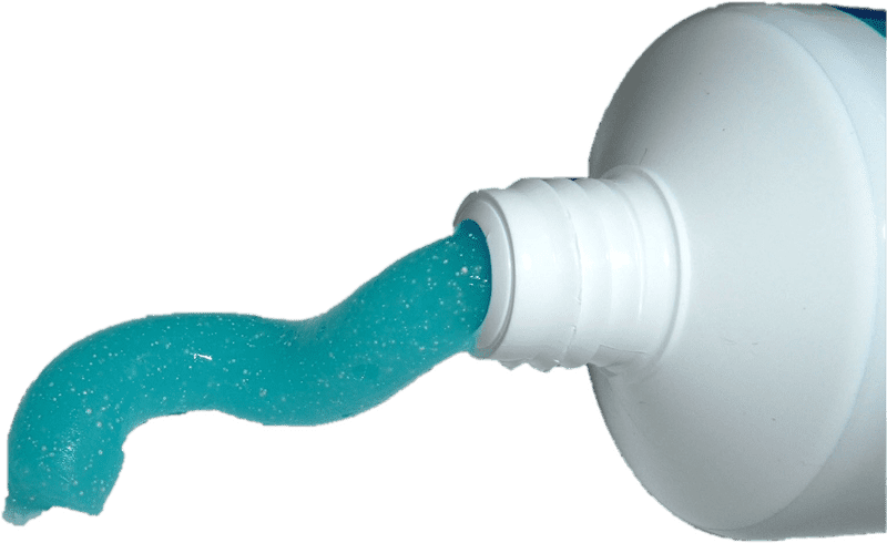 Refreshing Blue Sparkle Toothpaste Squeeze PNG