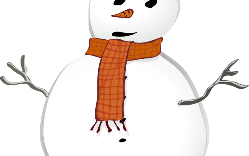 Cheerful Snowman with a Cozy Scarf PNG