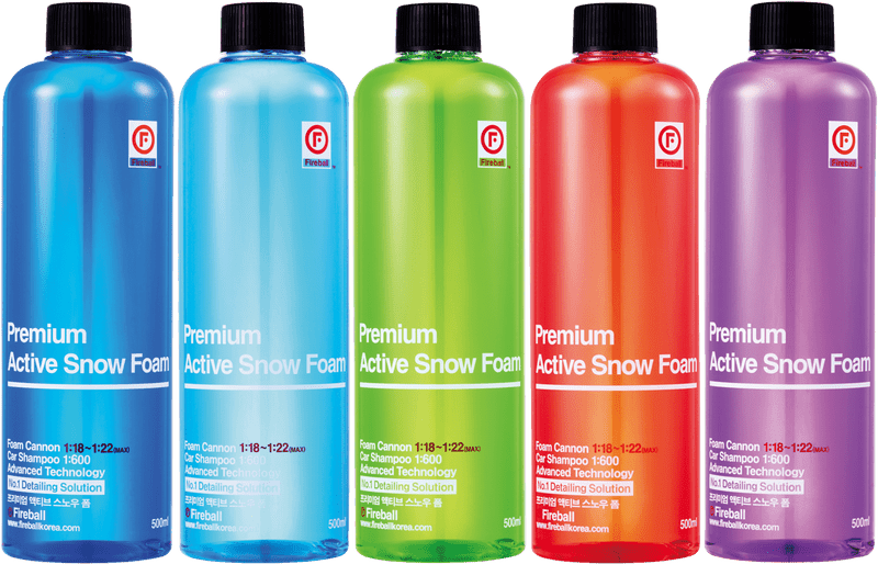 Colorful Active Snow Foam Bottle Collection PNG