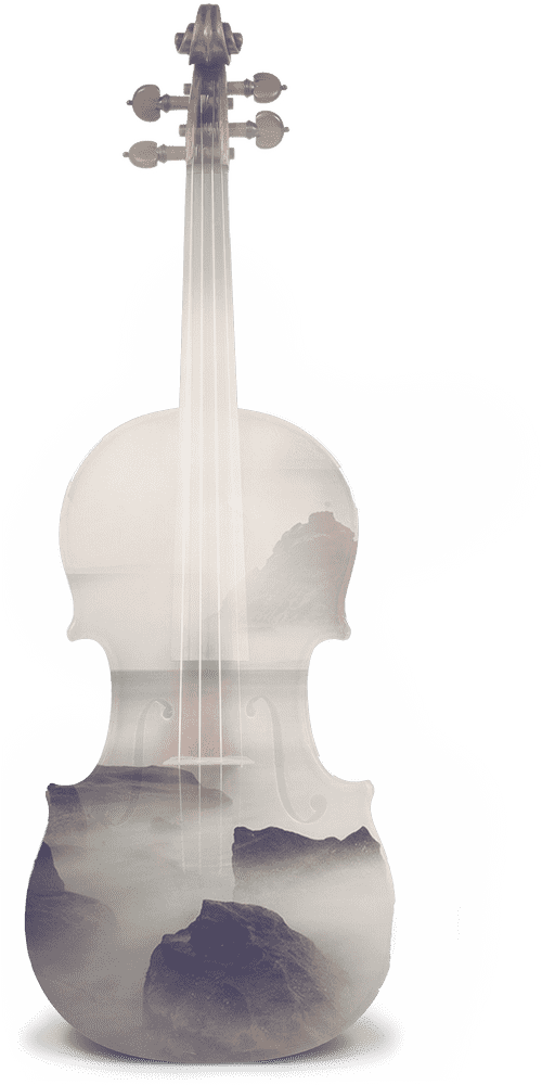Violin of Serene Landscapes PNG