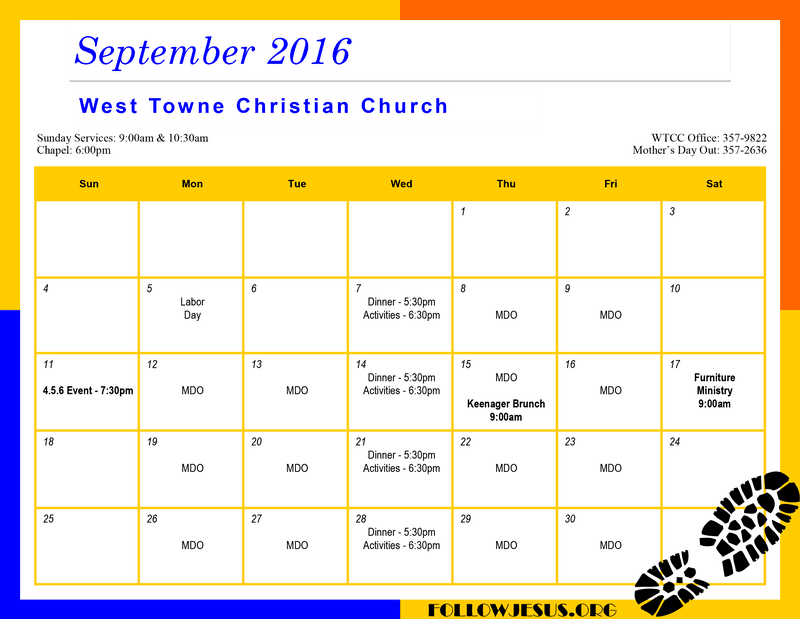 Community Events Calendar for September 2016 PNG