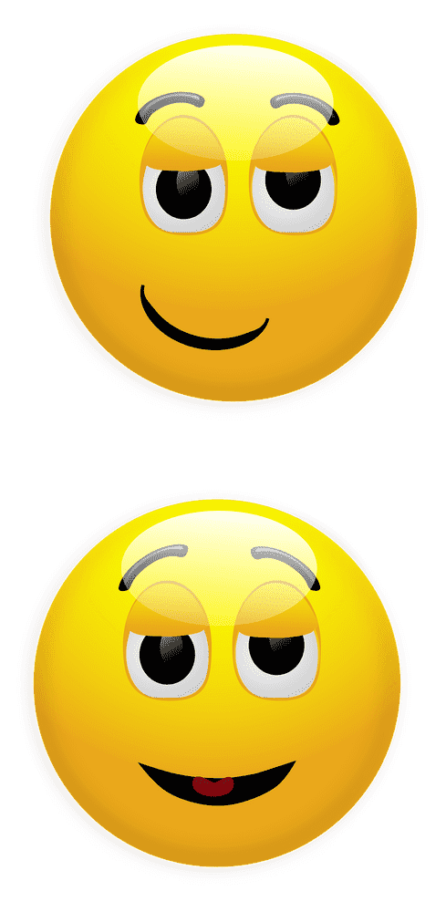 Cheerful Smiley Expressions Collection PNG