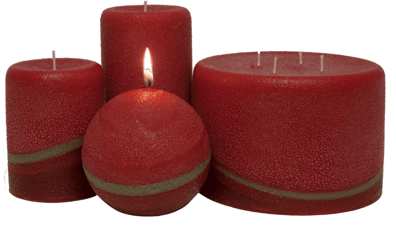Radiant Red Candle Serenity PNG