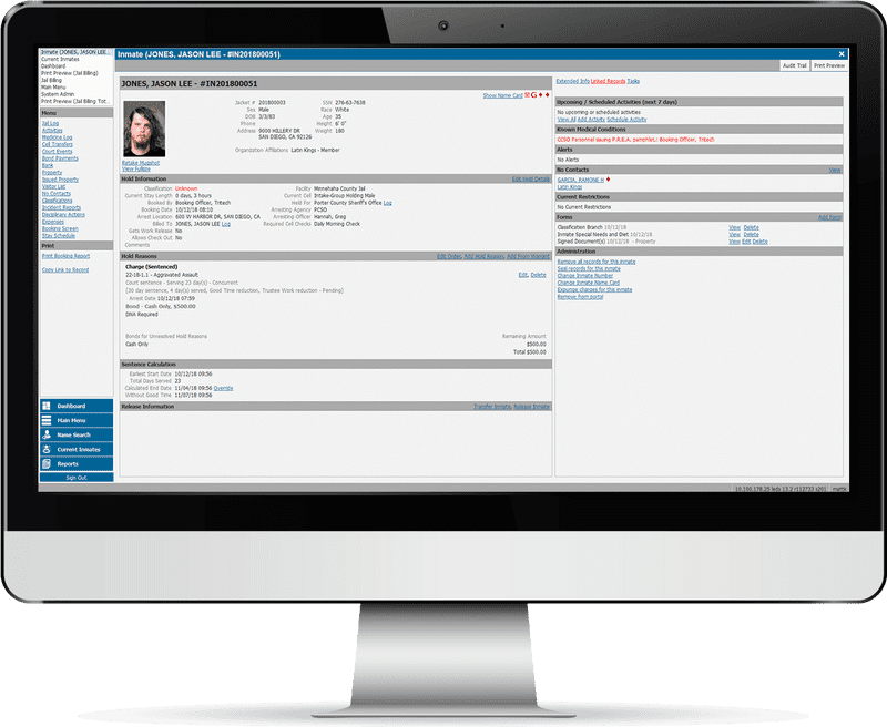 Jail Records and Inmate Information System PNG