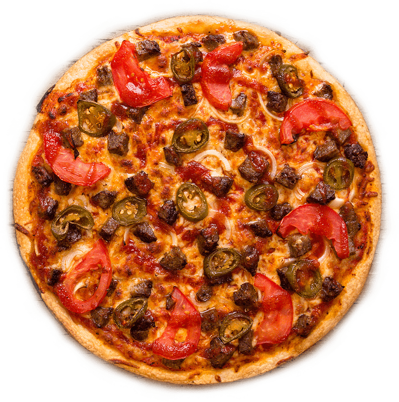 Spicy Delight Pizza with Fresh Toppings PNG