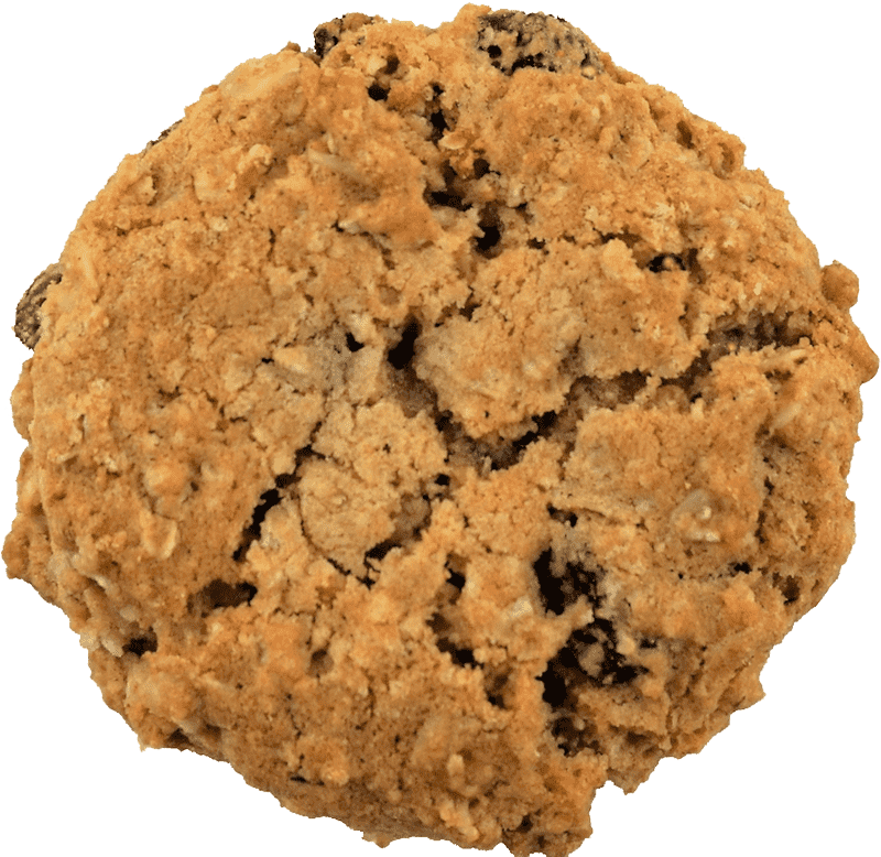 Delicious Oatmeal Cookie with Raisins and Nuts PNG