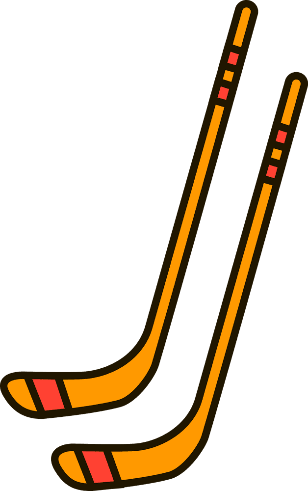 Hockey Sticks at the Ice Rink PNG