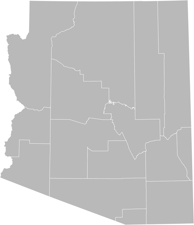 Antique Map of Arizona's Historical Boundaries PNG