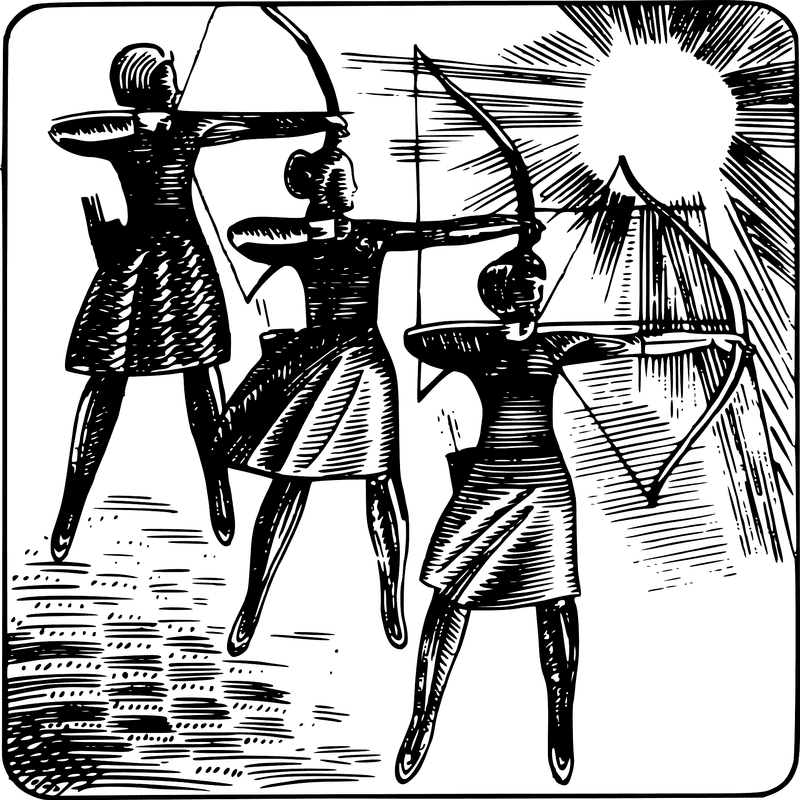 Archery Target Under a Radiant Sun PNG