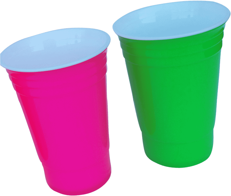 Colorful Espresso Cup Duo Fun and Funky Sips PNG