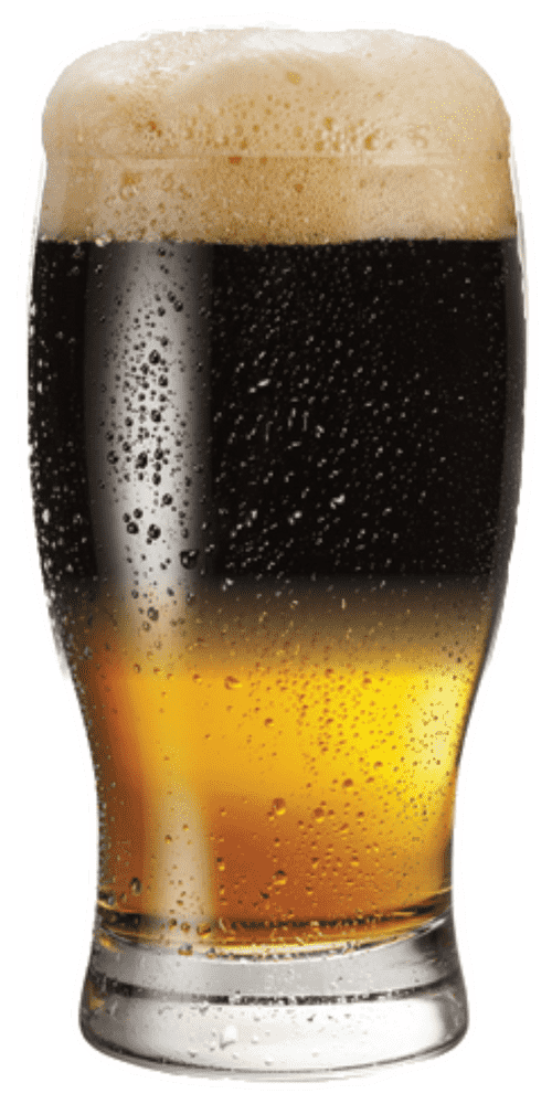 Golden Hues in a Chilled Beer Glass PNG