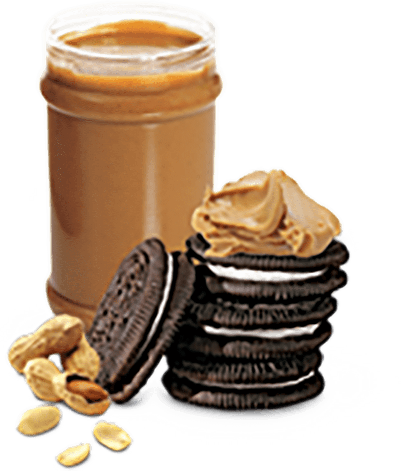 Delicious Peanut Butter Jar with Chocolate Cookies PNG