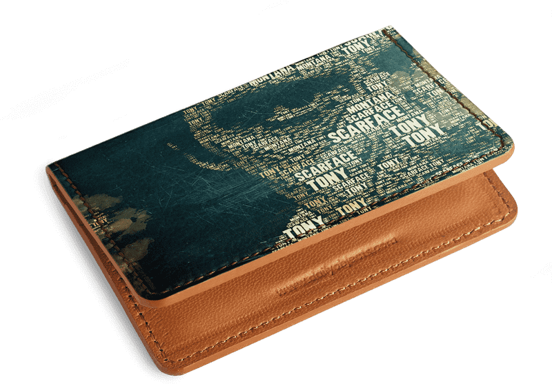 Scarface Inspired Leather Wallet PNG