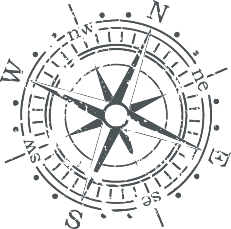 Elegant Compass Rose Navigating the World PNG