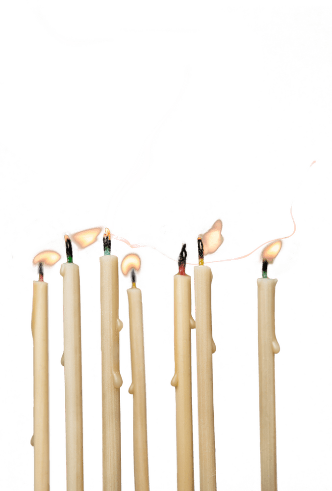 Whimsical Candle Flames Dance Together PNG