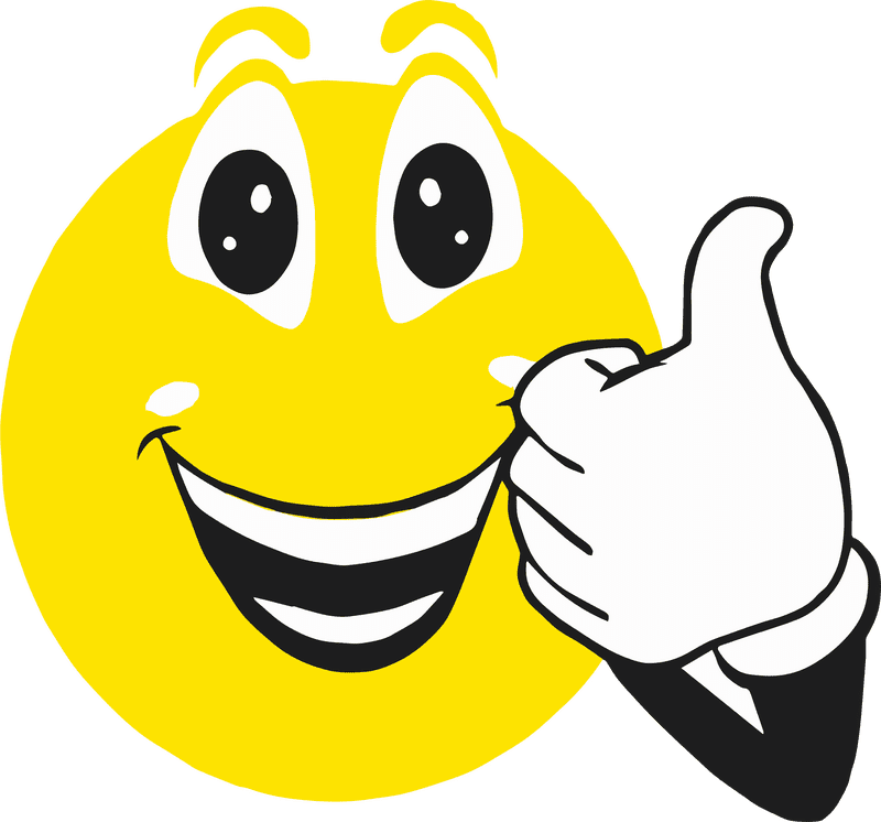 Happy Smiley with a Thumbs Up PNG