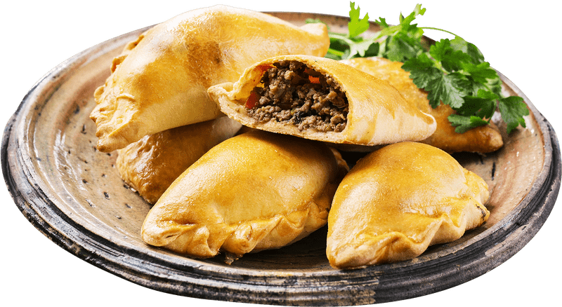 Delicious Presentation of Savory Empanadas PNG
