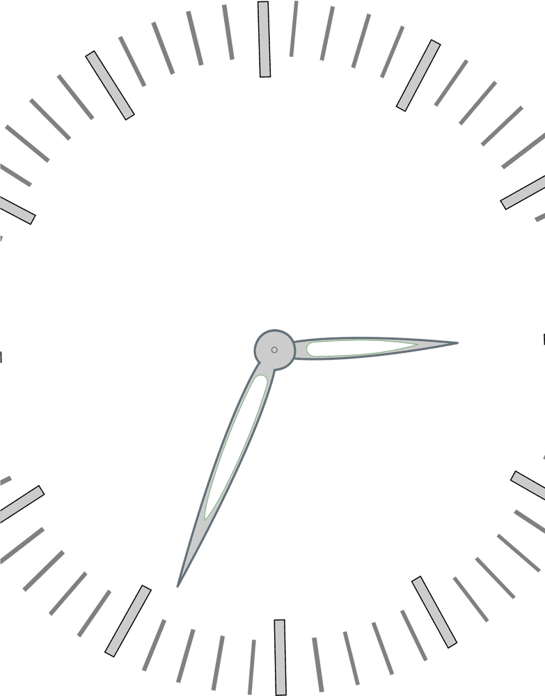 Modern Minimalist Clock Design PNG