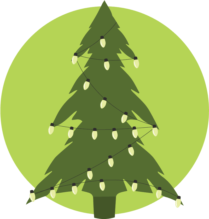 Glowing Holiday Tree of Cheer PNG