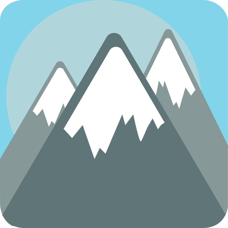 Majestic Mountain Peaks Under a Clear Sky PNG