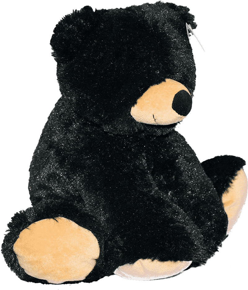 Cozy Cuddly Black Bear Plush Toy PNG