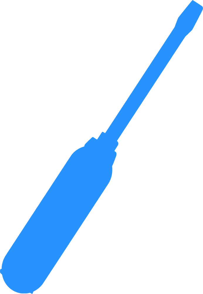 Sky Blue Screwdriver Precision Tool for Every Task PNG