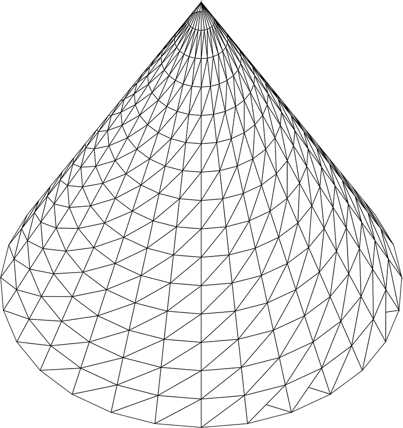 Geometric Representation of an Ice Cream Cone PNG