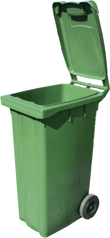 Green Recycling Bin for Eco-Friendly Waste Disposal PNG