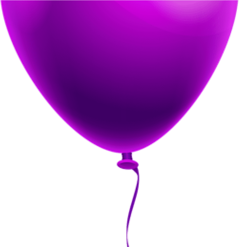 Vibrant Purple Balloon of Celebration PNG