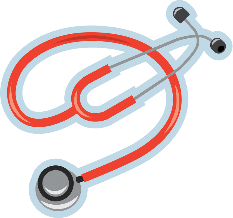 Vibrant Red Stethoscope for Modern Healthcare PNG