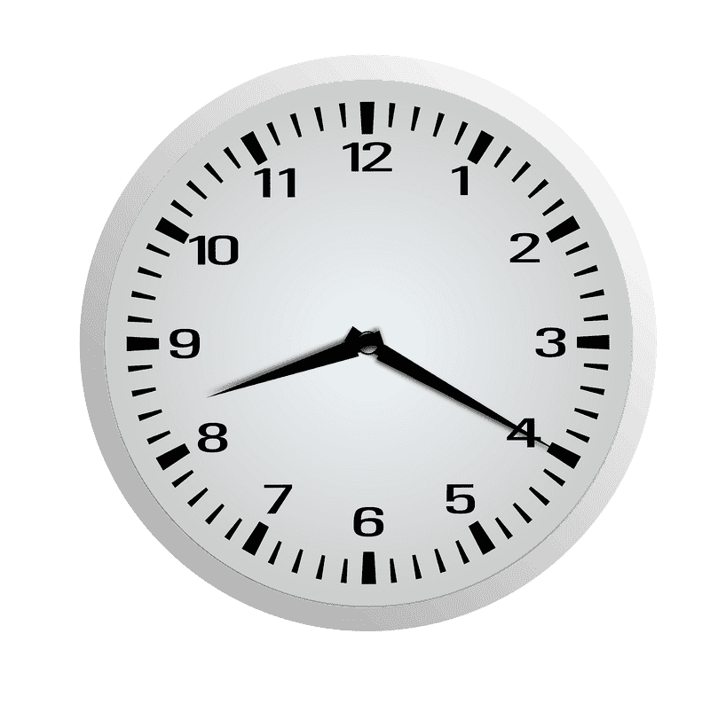 Classic Wall Clock Design PNG