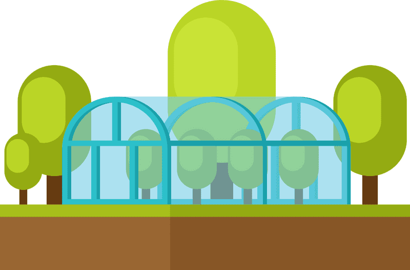 Sunny Greenhouse Oasis for Vibrant Growth PNG