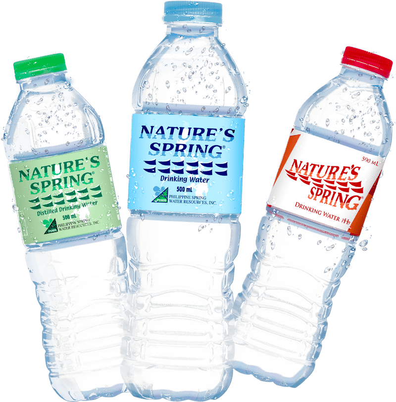 Nature's Spring Refreshingly Pure Water for Every Sip PNG