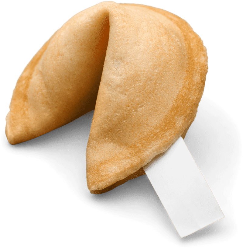 Delicious Fortune Cookie with Hidden Wisdom PNG