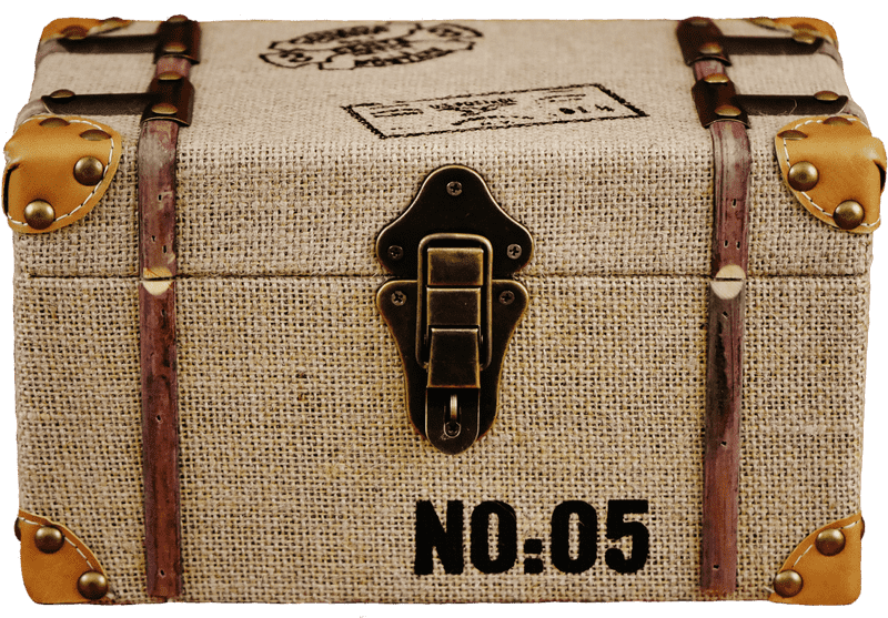 Vintage Travel Suitcase Box PNG