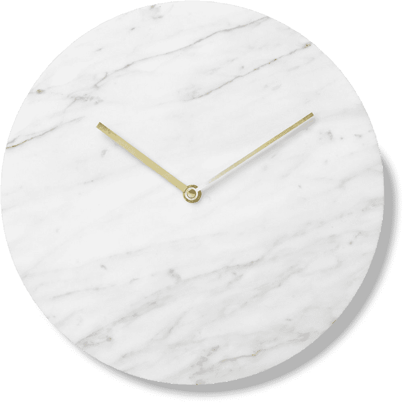 Marble Elegance Clock Design PNG