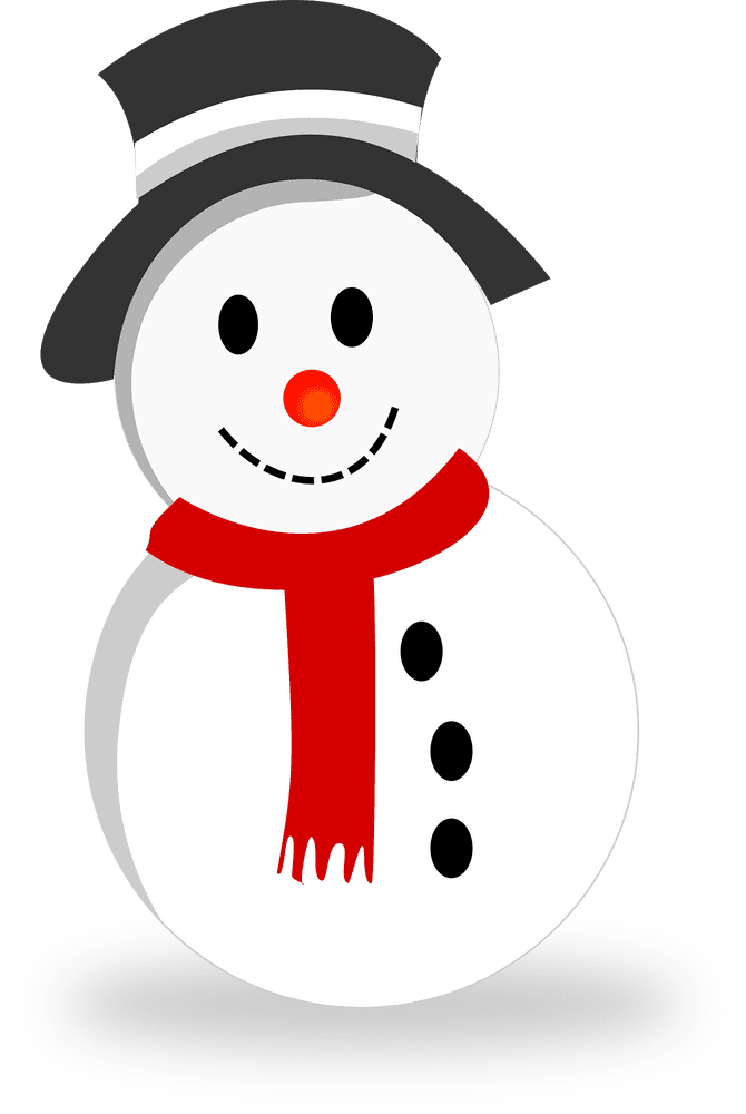 Delightful Snowman in a Cozy Scarf PNG