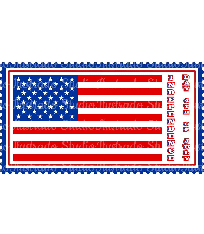 American Independence Day Flag Celebration PNG