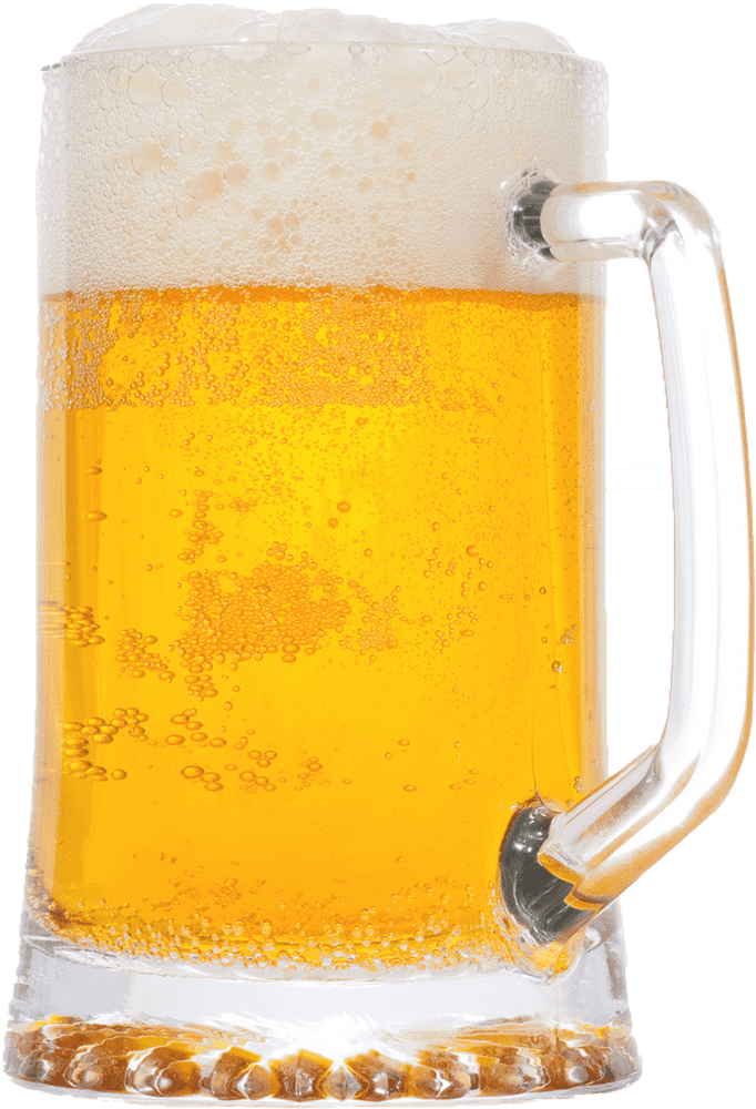 Refreshing Beer Glass Filled with Golden Brew PNG