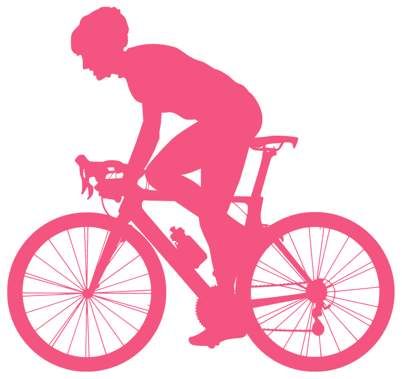 Dynamic Bicycle Rider in Motion PNG